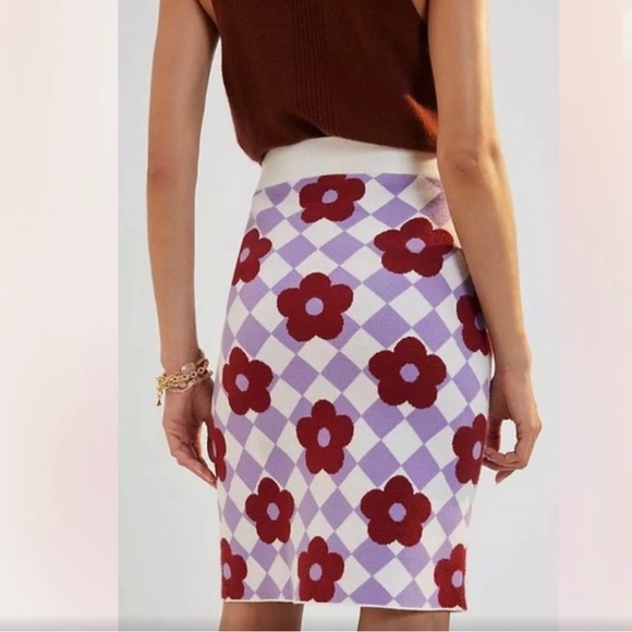 NWT ANTHROPOLOGIE MAEVE KNIT MINI SKIRT (M) - Picture 7 of 14